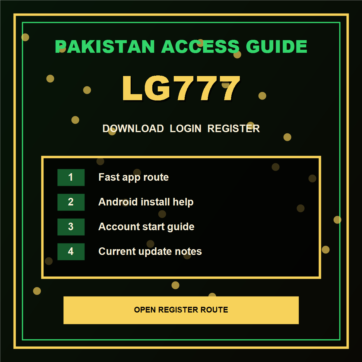 LG777 Pakistan route visual
